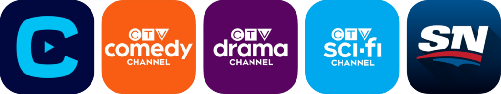 Crave App, CTV Comedy App, CTV Drama App, CTV Sci-Fi App, Sportsnet App