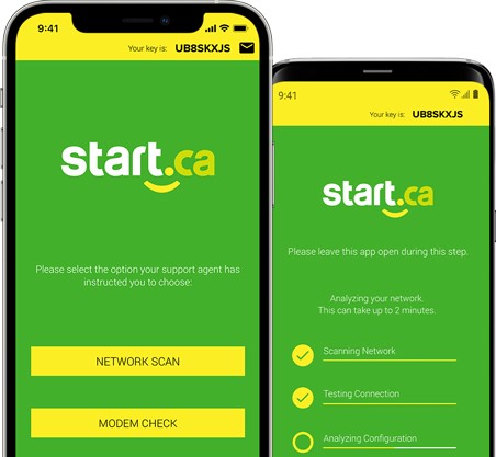 StartCARE App on cell phones